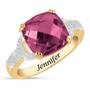 Birthstone & Diamond Ring, Birthstone Diamond Ring 1159 001 5 6