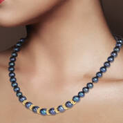 Infinite Love Black Pearl Necklace 11454 0016 m model