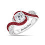 True Beauty Birthstone & Diamonisse Ring, Personalized True Beauty Birthstone Diamonisse Ring 11316 0014 g july