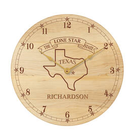 The Personalized Texas Wooden Clock 5614 0015 a main