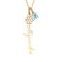 Birthstone Flower Necklace, Birthstone Flower Necklace 11772 0029 c march