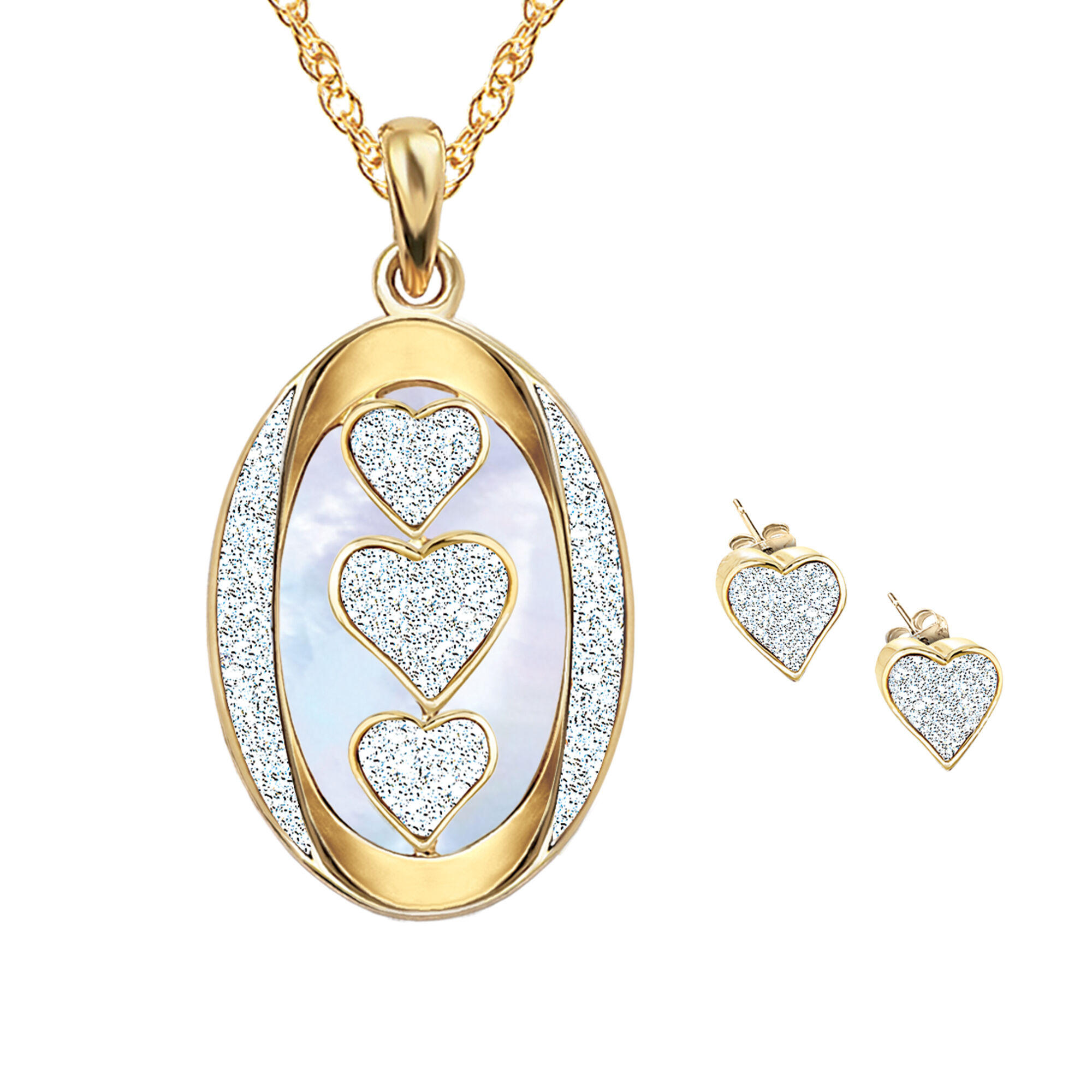 I Love You Personalized Diamond Pendant with FREE Matching Earrings 5238 0060 a main