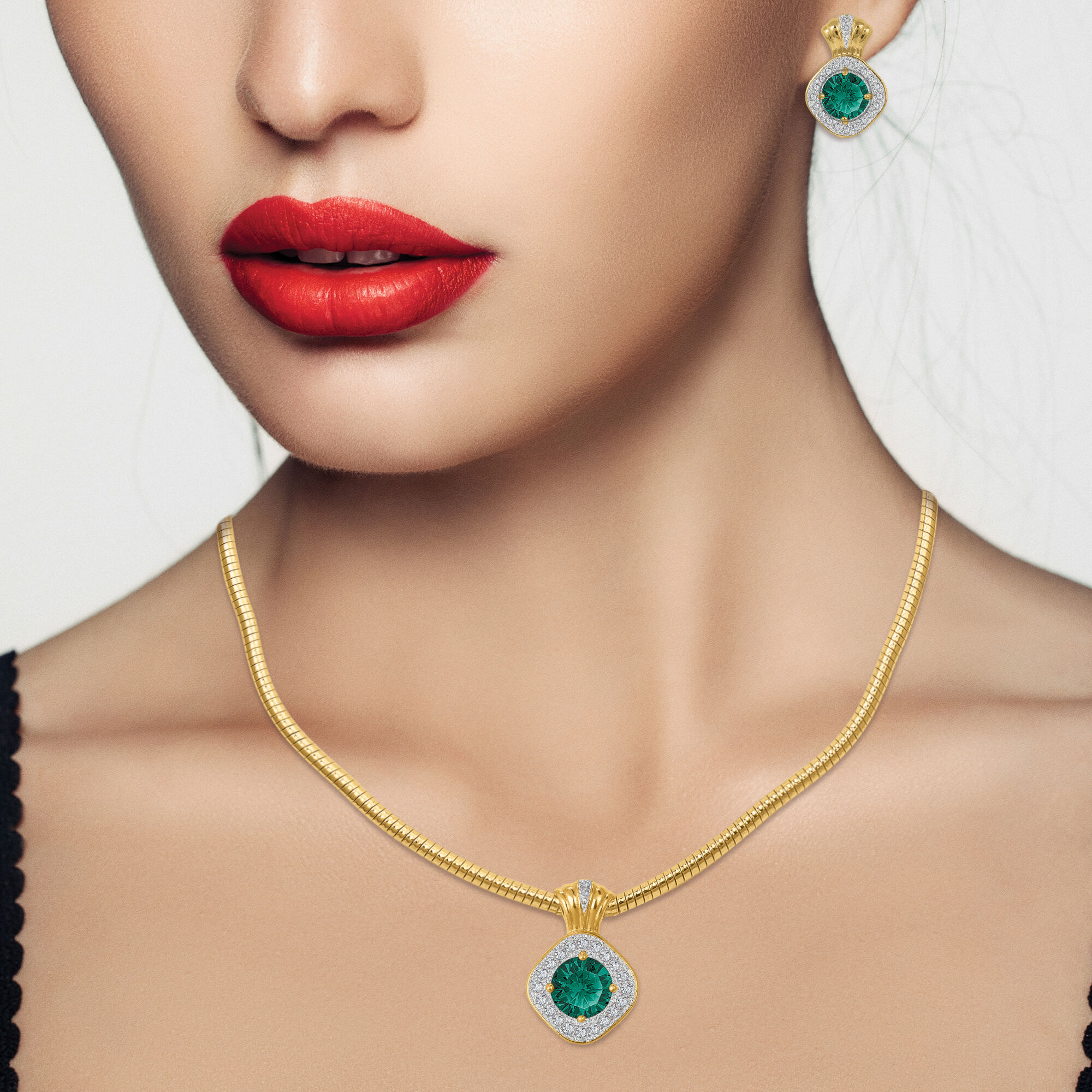Birthstone Necklace Earring Set 10787 0016 m modeol