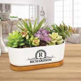 Personalized Faux Succulent Potted Arrangement 11188 0019 m room