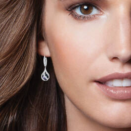 Loves Embrace Pearl Diamond Earrings 10125 0033 m model