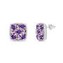 Sterling Silver Amethyst Earrings 11142 1418 b side