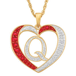 Personalized Diamond Initial Heart Pendant with FREE Poem Card 2300 0060 q initial