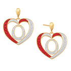 Diamond Initial Heart Earrings 2300 0094 o initial