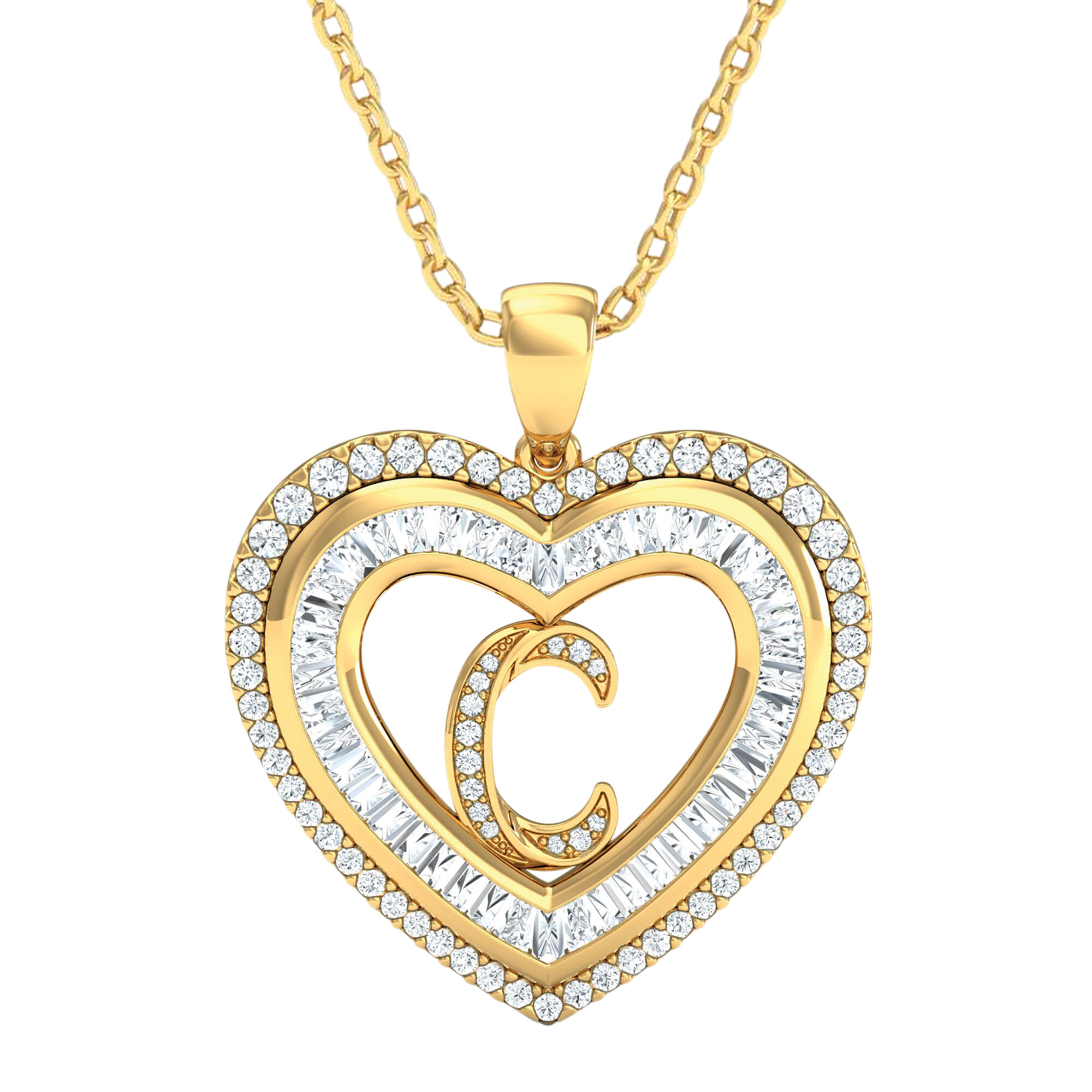 Initial Heart Pendant 10383 0014 c pendant