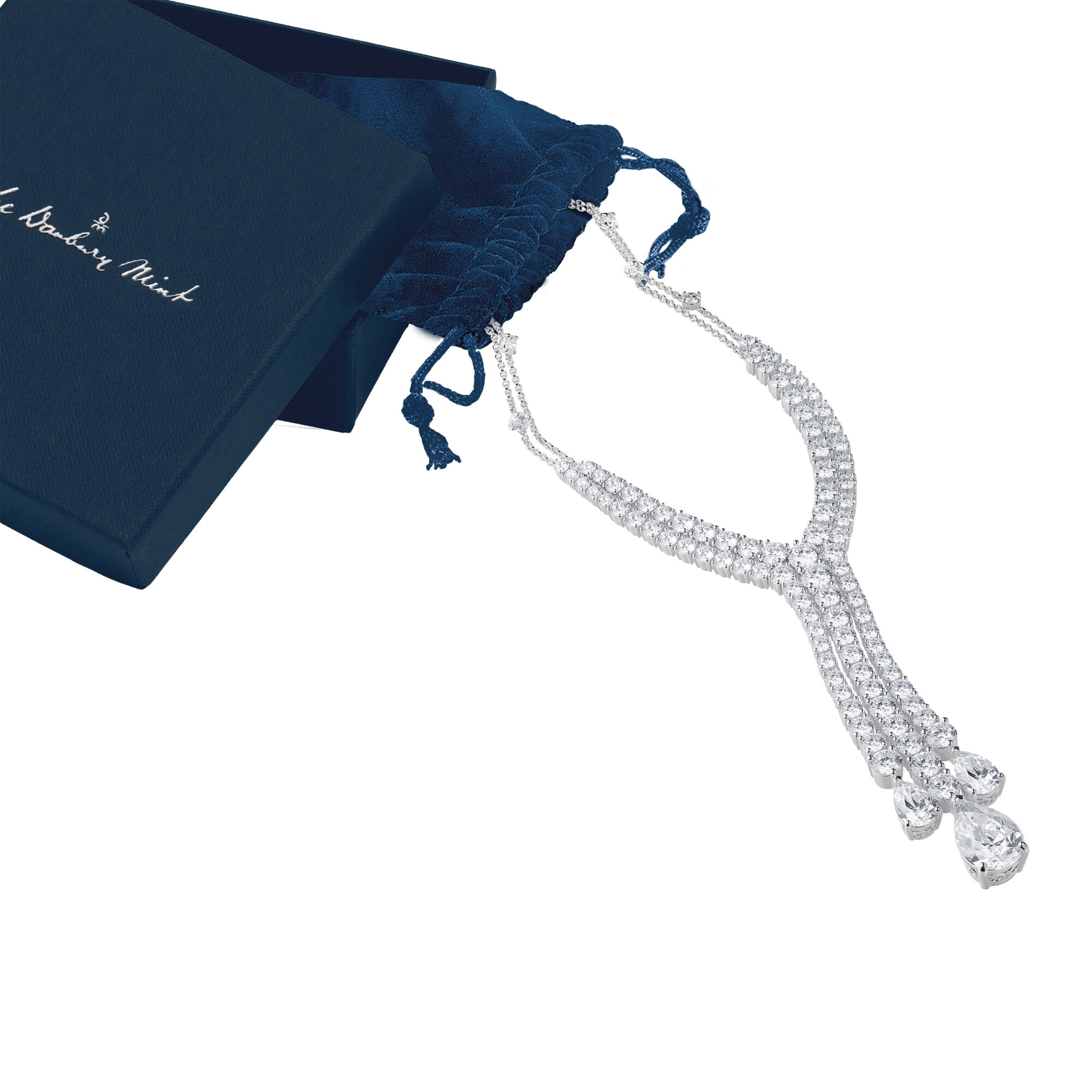 Fabulous Falls Diamonisse Statement Necklace 6492 0010 g gift pouch display