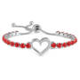 Open Heart Birthstone Bolo Bracelet 11567 0010 g july