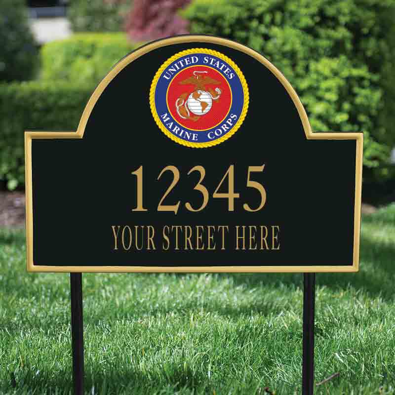 US Marine Corps Personalized Address Plaque 5718 003 6 2