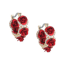 Endless Love Rose Pin with Free Matching Earrings 12343 0035 a main