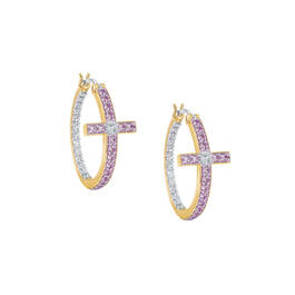 The Birthstone Diamond Cross Hoops 11446 0017 f june