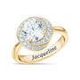 Love Knot Birthstone Ring with Free Matching Earrings 12097 0025 d april