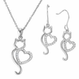 Kitty Love Pendant  Earring Set 4997 001 5 1