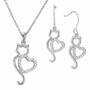 Kitty Love Pendant  Earring Set 4997 001 5 1