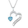 Diamond and Birthstone Heart Pendant 12169 0010 m december