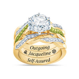 Birthstone Zodiac Ring Set 6740 0044 h august