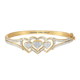Forever Diamond Hearts Bangle 10220 0011 a main