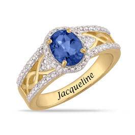 Birthstone & Diamond Harmony Ring 12354 0015 i september
