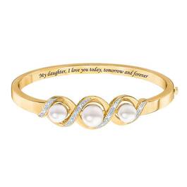 My Daughter Forever Pearl  Diamond Bracelet 2188 001 8 1