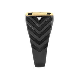 Black Chevron Mens Diamond Ring 11345 0019 c side