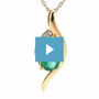 Emerald Splendor Diamond Pendant, , video-thumb