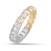 Diamonisse Silver Gold Eternity Ring 11777 0016 a main