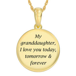 My Granddaughter I Love You Pearl and Diamonisse Pendant 10879 0015 c back