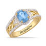 Personalized Birthstone & Diamond Harmony Ring, Birthstone & Diamond Harmony Ring 12354 0015 l december