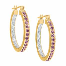 Birthstone Diamond Hoop Earrings 9692 013 7 2