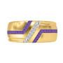 Diamond Stripe Mens Birthstone Ring 10738 0016 n front