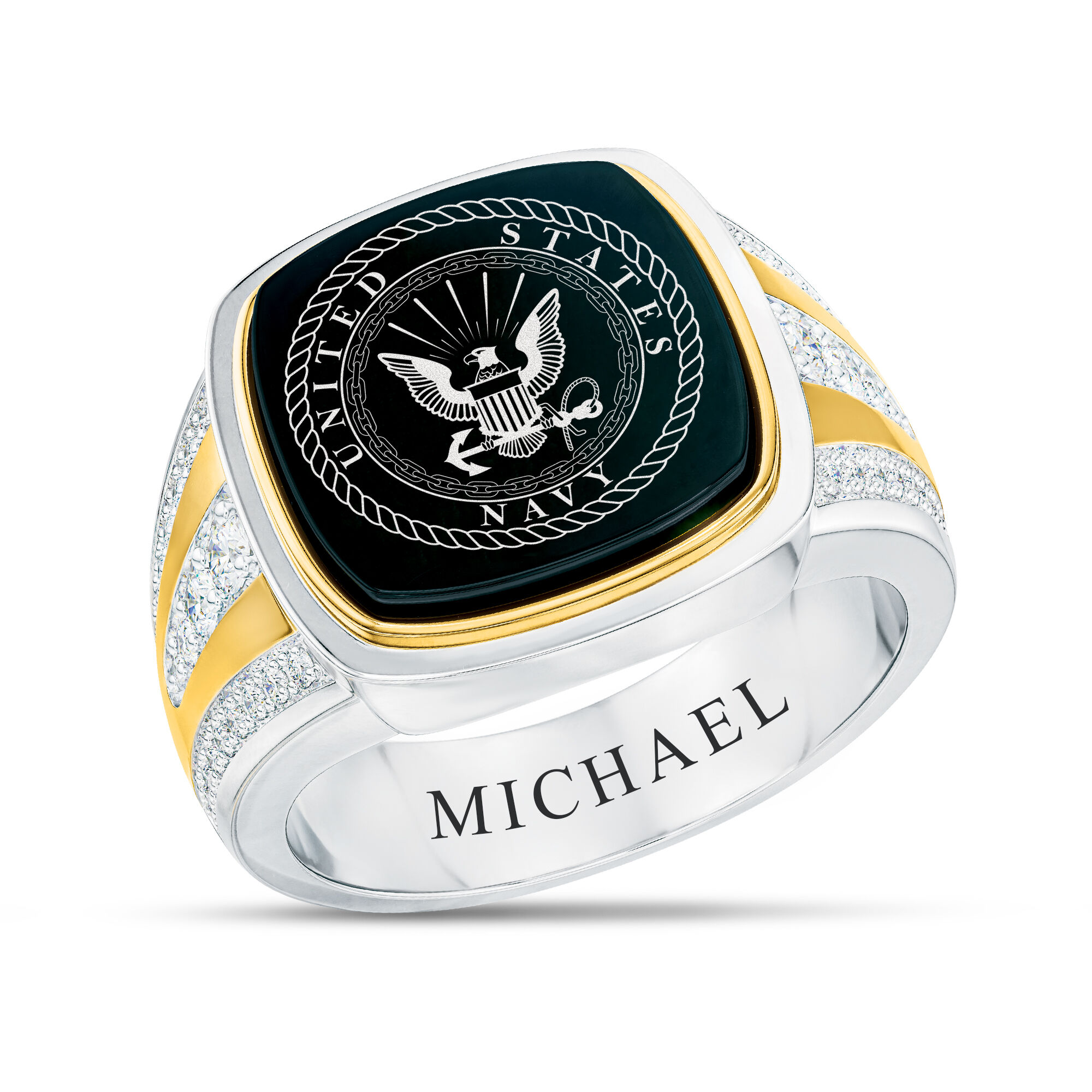 U.s. Navy Birthstone Ring