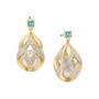 Birthstone & Diamond Caged Pearl Earrings, Birthstone Diamond Caged Pearl Earrings 11899 0019 l december