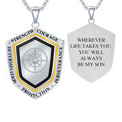 Always My Son Diamond Compass Pendant 10207 0018 a main