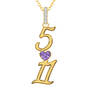 Diamond Birthday Pendant, Diamond Birthday Pendant 12167 0012 b february