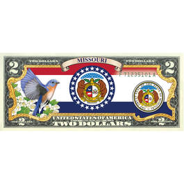 State Bird and Flower Enhanced $2 Bill Collection 11346 0018 a Missouri