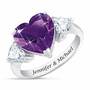 Birthstone Triple Heart Ring 1516 002 1 2