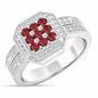 Flair  Square Personalized Birthstone  Diamond Ring 2306 001 5 1