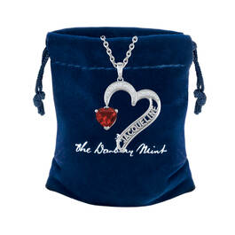 Diamond and Birthstone Heart Pendant 12169 0010 n gift pouch