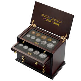 British Coins of World War II 10434 0013 c display