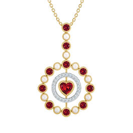 Love Embrace Birthstone Diamond Necklace 6928 0014 a january