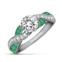 Birthstone Swirl Personalized Ring 10115 0019 e may