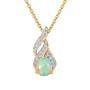 Genuine Birthstone & Diamond Pendant, Genuine Birthstone & Diamond Pendant 12324 0012 j october