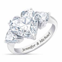 Birthstone Triple Heart Ring 1516 002 1 4