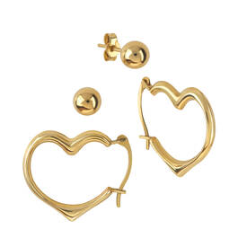 The Gold Hearts and Studs Earring Set 10136 0014 a main