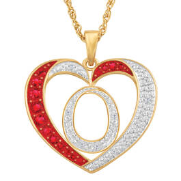 Personalized Diamond Initial Heart Pendant with FREE Poem Card 2300 0060 o initial