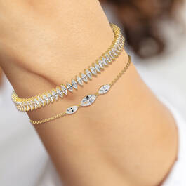 Magnificent Marquise 18 Carat Tennis Bracelet with FREE Matching Bracelet 12026 0013 m model