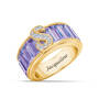 Personalized Birthstone Diamond Initial Ring 11033 0016 f june